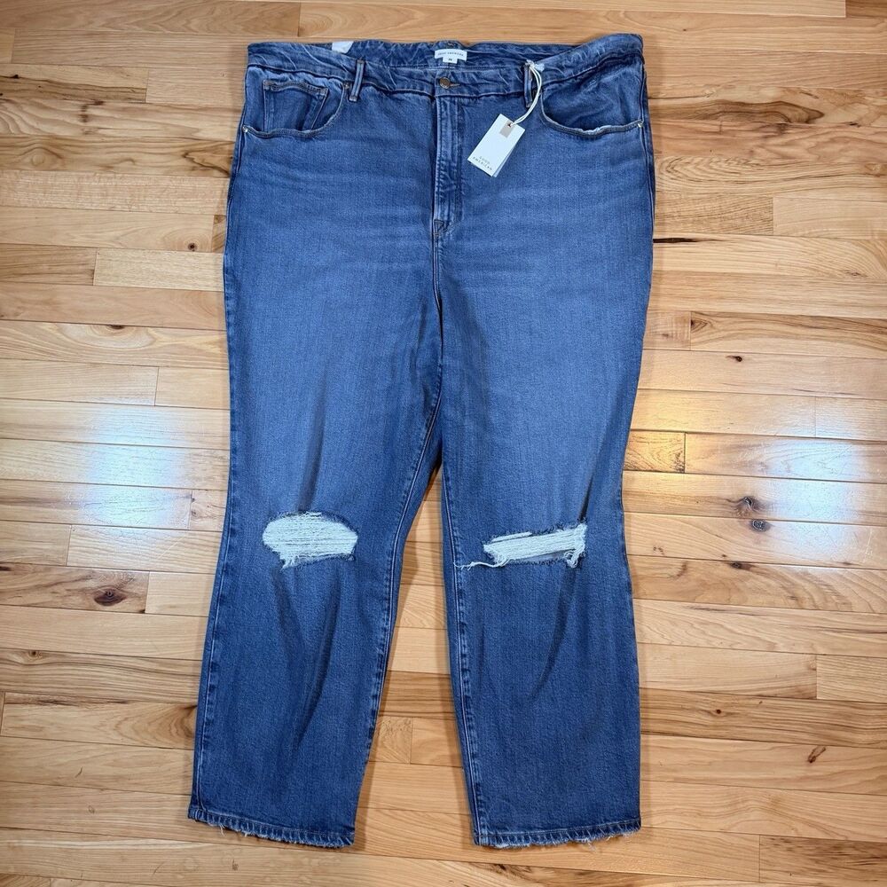 NWT Good American “Good Classic” Women’s Jeans Size 26 Indigo Blue MSRP $165